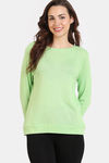 Zivame Lounge Pointelle Top - Jade Lime — thumbnail 2